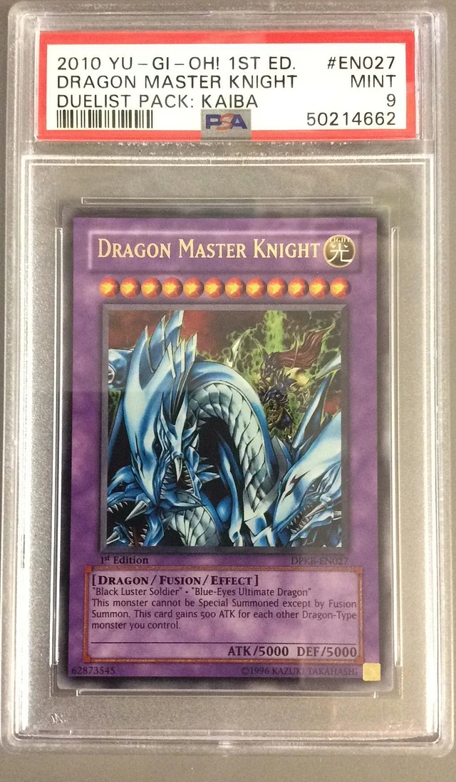 Yugioh PSA 9 - hotsell Dragon Master Knight - 1st Edition - Duelist Pack: KAIBA