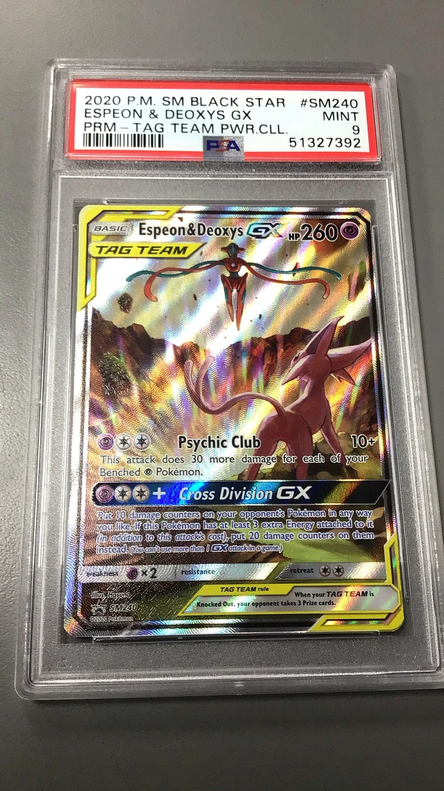 GameStop 2020 Pokemon Sm Black Star Promo Sm240 Espeon & Deoxys Gx
