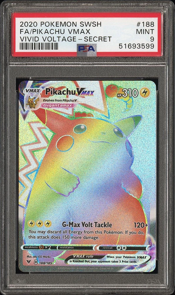 Pokémon pikachu V vivid voltage sale psa 9