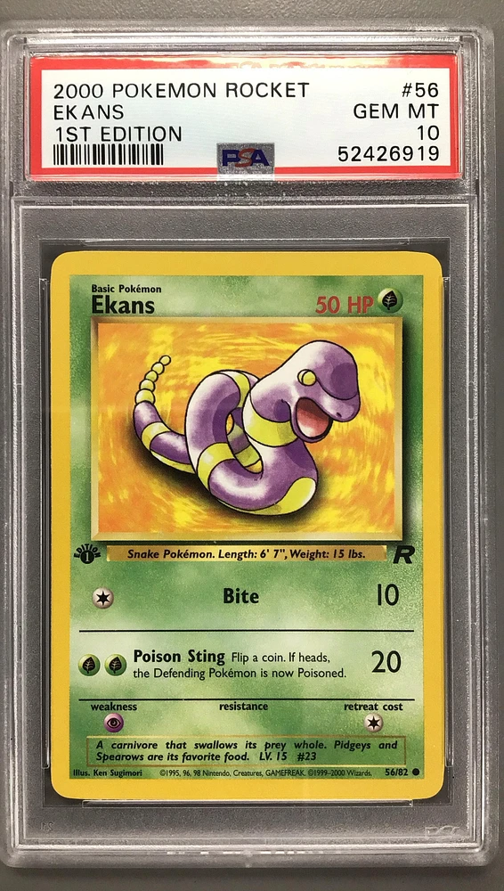 Outlet PSA 10 Ekans 1st Edition