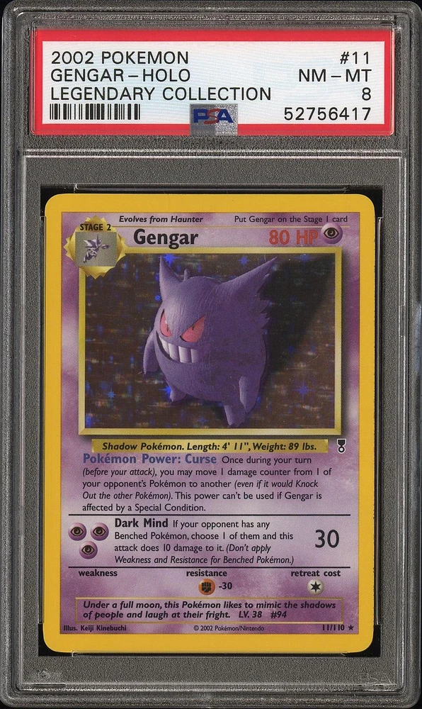 Gengar legendary collection cheapest 11/110 PSA 9