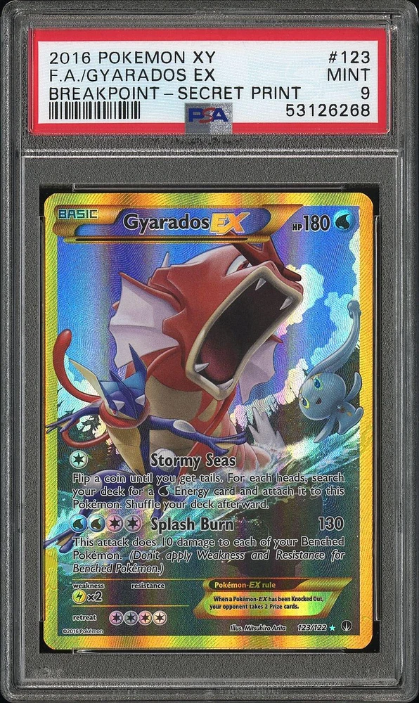 PSA 9 Secret rare Gyarados XY good Full Art