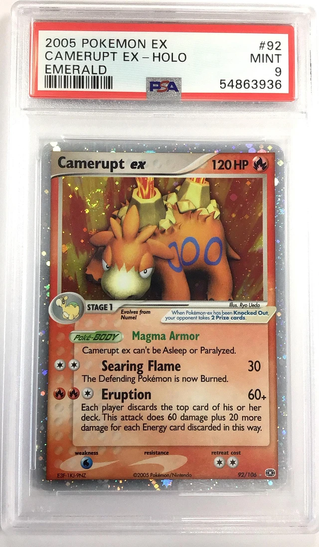 GameStop 2005 Pokemon Ex Emerald 93 Deoxys Ex-holo PSA 9 at