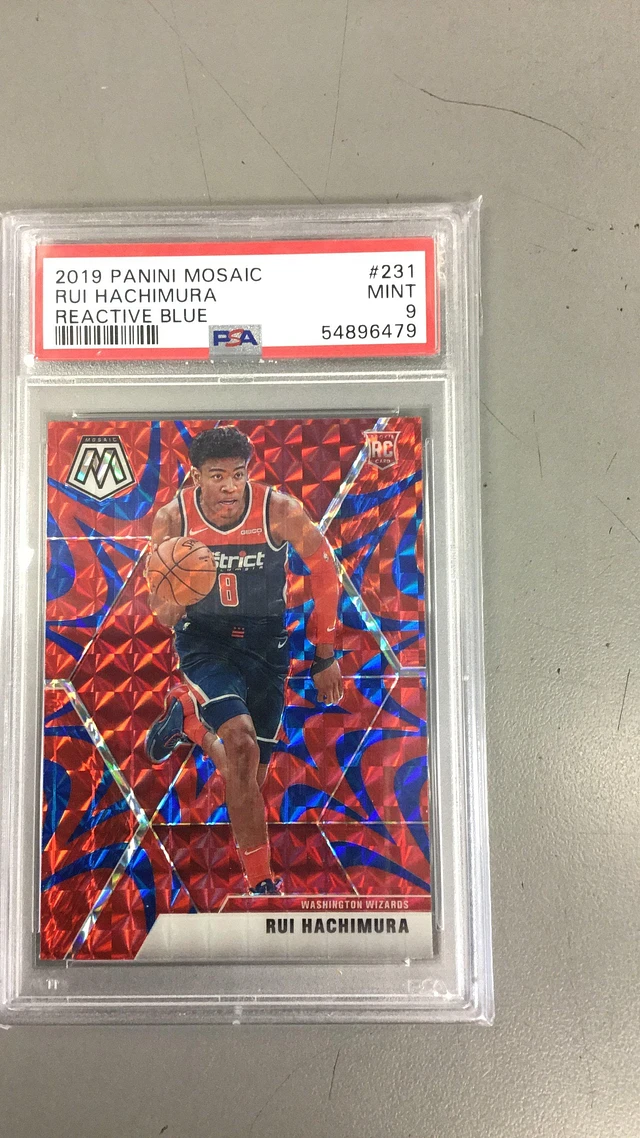 PSA 10 GEM MINT RUI HACHIMURA 2019 PANINI #231 GREEN MOSAIC
