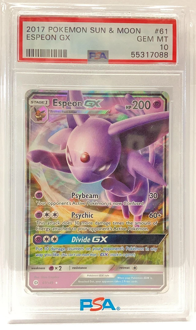 GameStop 2017 Pokemon Sun & Moon 61 Espeon Gx PSA | MainPlace Mall