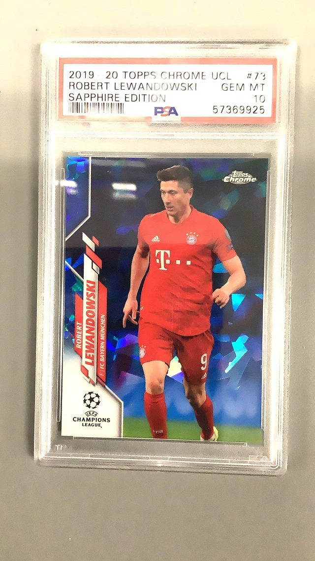 Lionel Messi 2019-20 Topps Chrome UEFA deals Sapphire GEM MT PSA 10