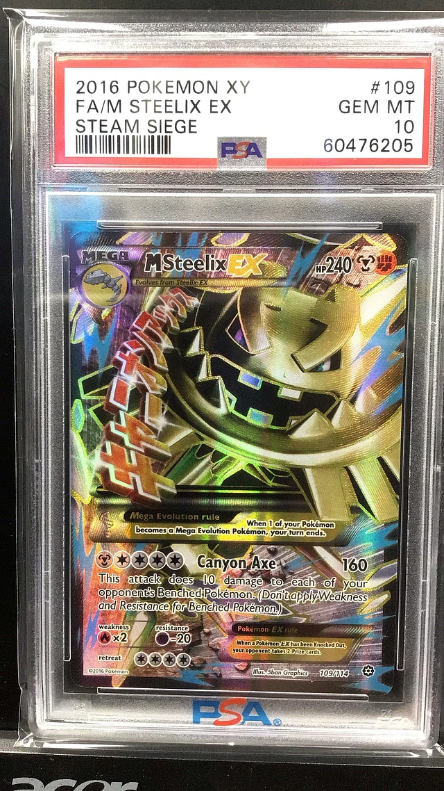 GameStop 2016 Pokemon Xy Steam Siege 109 Fa/m Steelix Ex PSA 10