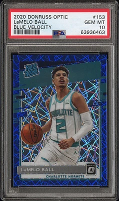 2021 optic donruss anthony online edwards blue velocity PSA9