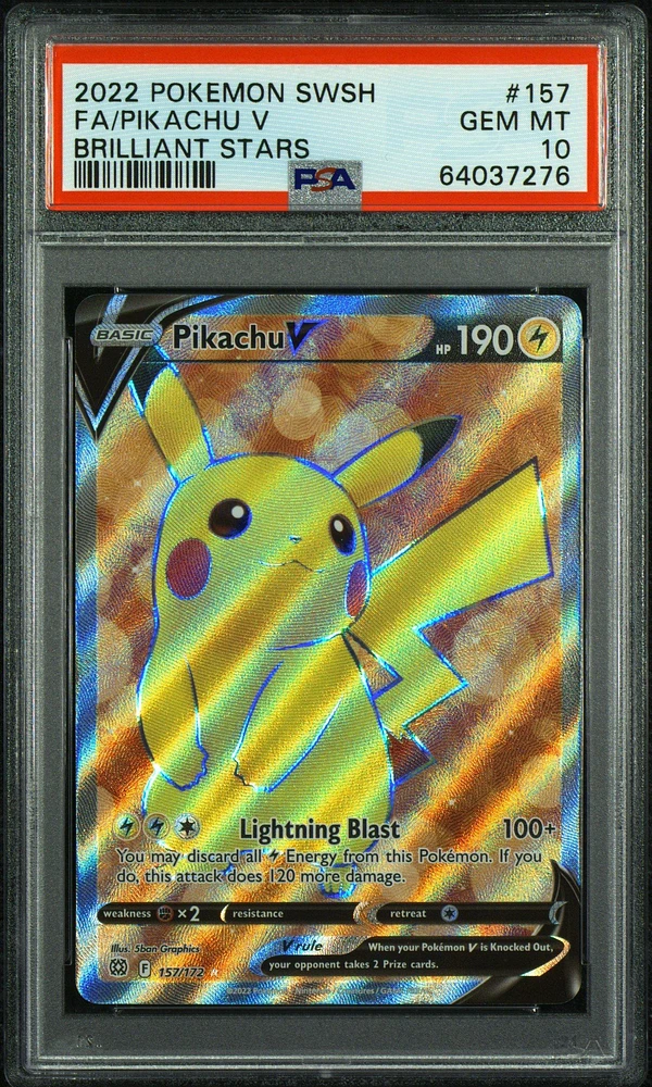 2022 outlets pikachu v fullart psa10