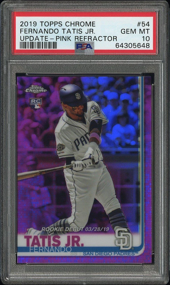 2019 Topps Update Fernando Tatis shops Jr. RC Rainbow Foil PSA 10 GEM MINT