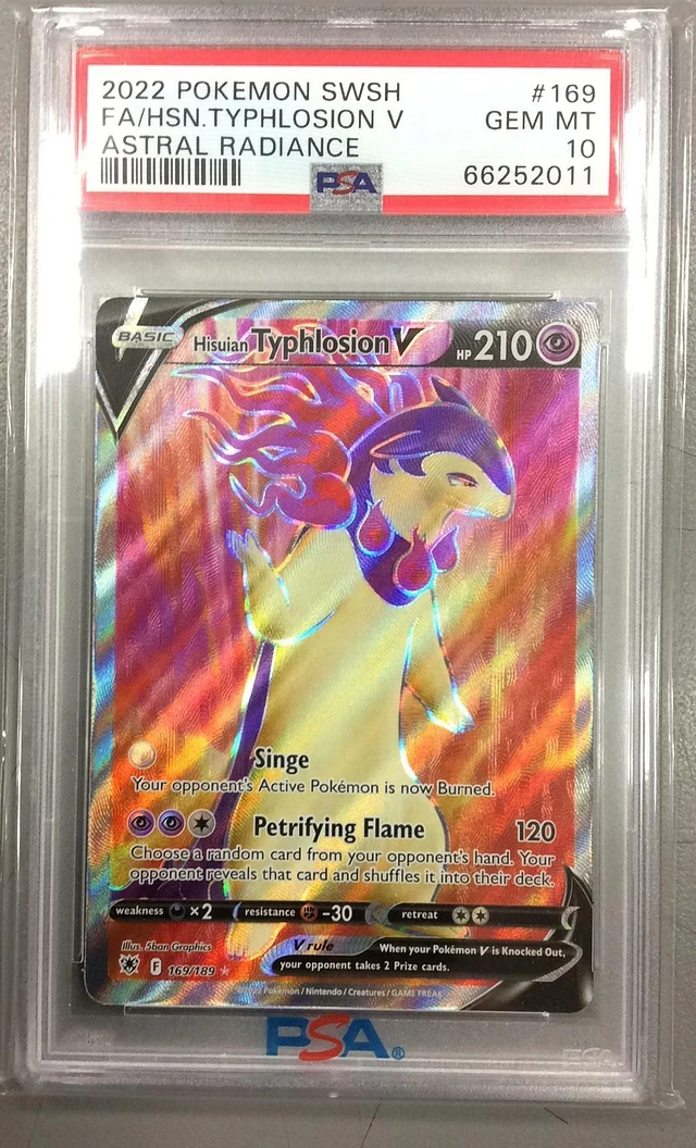 PSA 10 Gem Mint RAINBOW Typhlosion Astral Radiance Full Art Holo sold #193