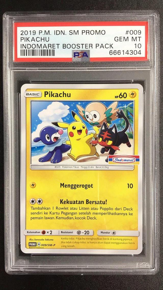 ポケモンカードゲーム Pikachu 009/SM-P Promo x4 GameStop 2019 Pokemon Indonesian Sm Promo 009 Pikachu Indomaret