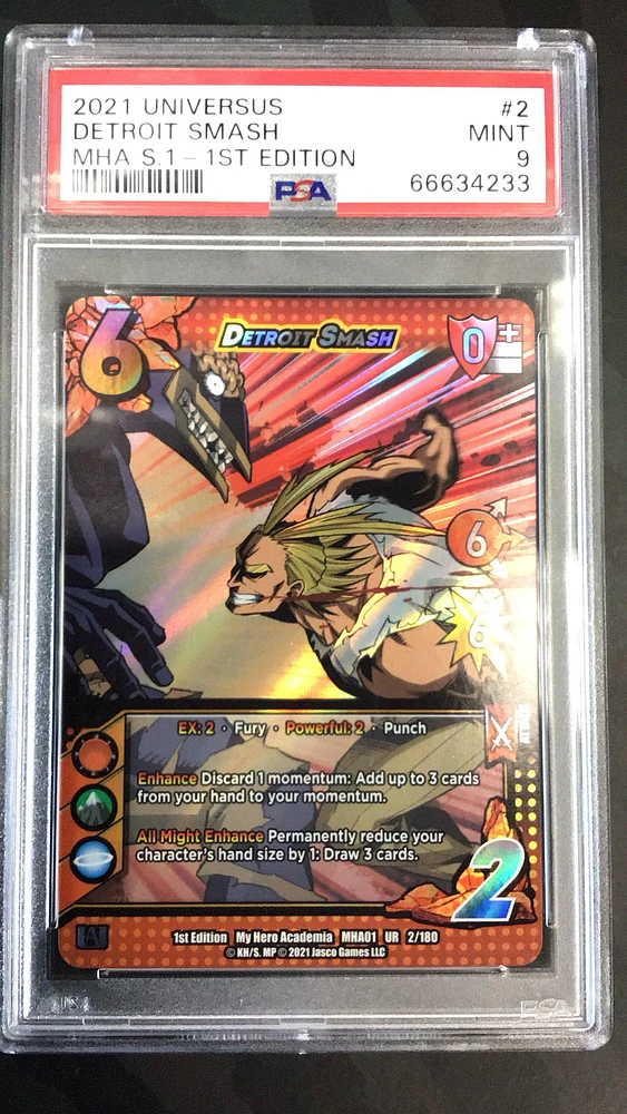 PSA sale 10 My Hero Academia Deku One For All : Full Cowling 5% Strike Secret Rare 1s