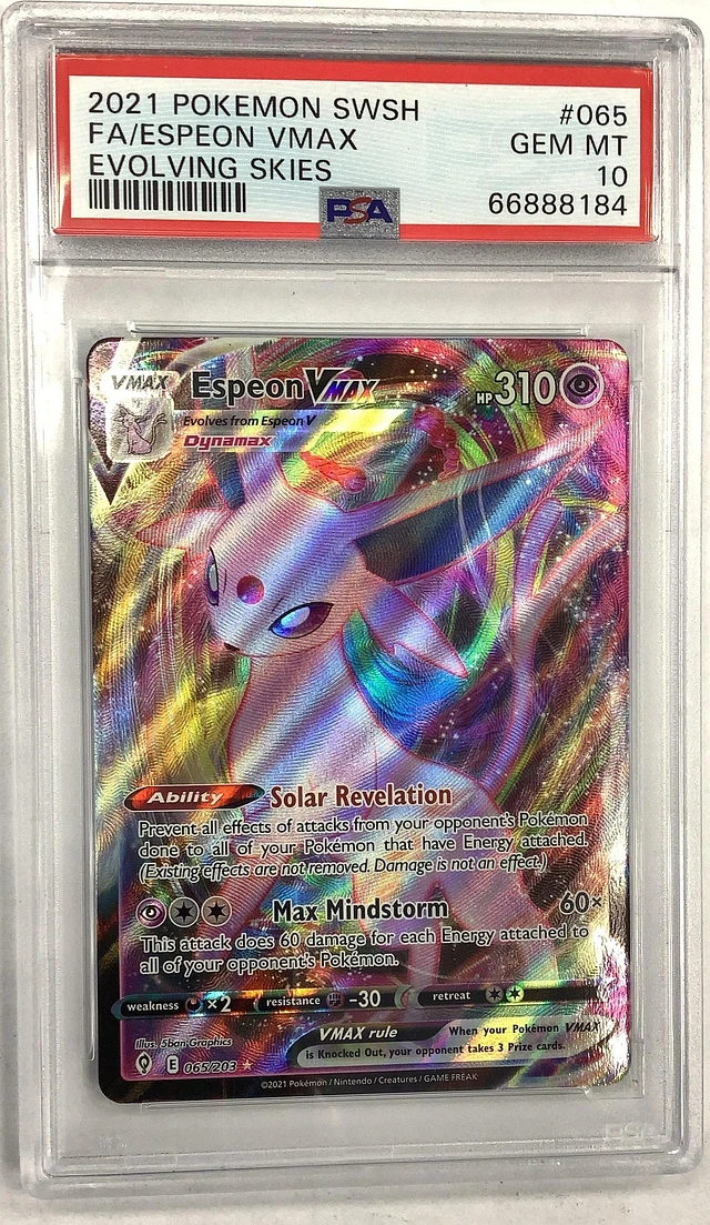 Espeon VMAX evolving store skies PSA