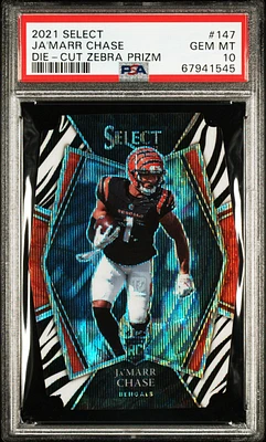 GameStop 2023 Panini Select 8 Zay Flowers Die-cut Zebra