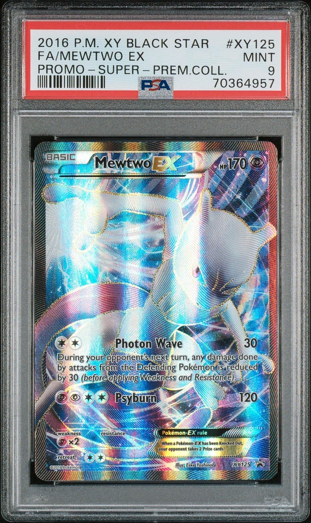 GameStop 2016 Pokemon Xy Black Star Promo Xy125 Full Art/mewtwo Ex