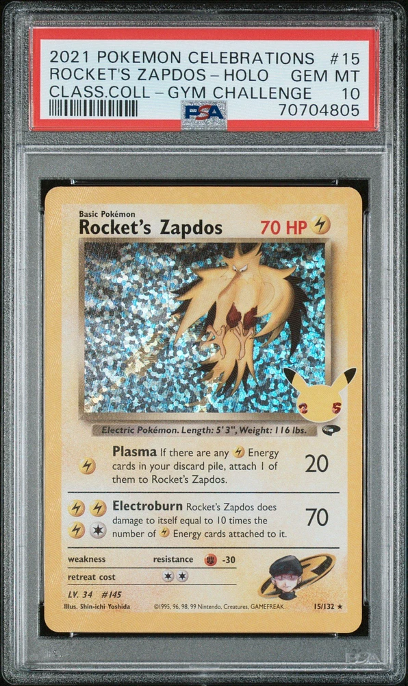 Pokemon Celebration 2024 Rocket’s Zapdos PSA 10