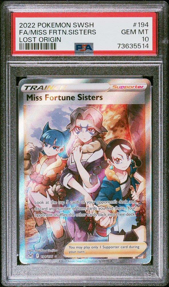 Pokemon PSA 10 Gem good Mint Pokemon Lost Origin Nessa Full Art TG27