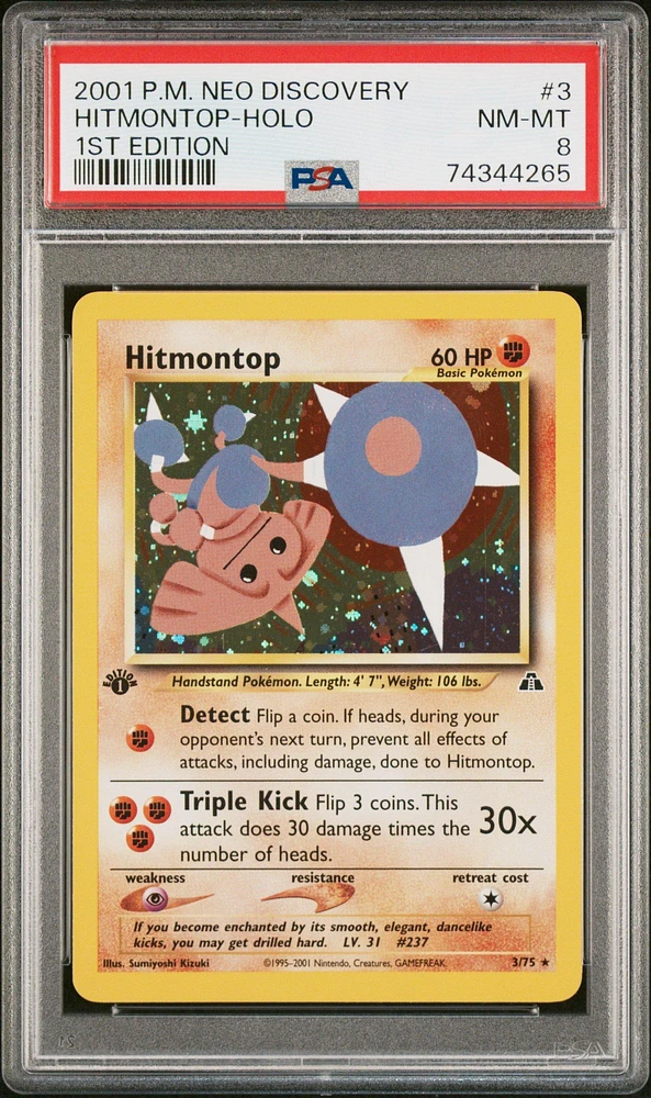 PSA authentic NEAR MINT-MINT 8 2001 Pokemon Neo Discovery 13 Umbreon-Holo