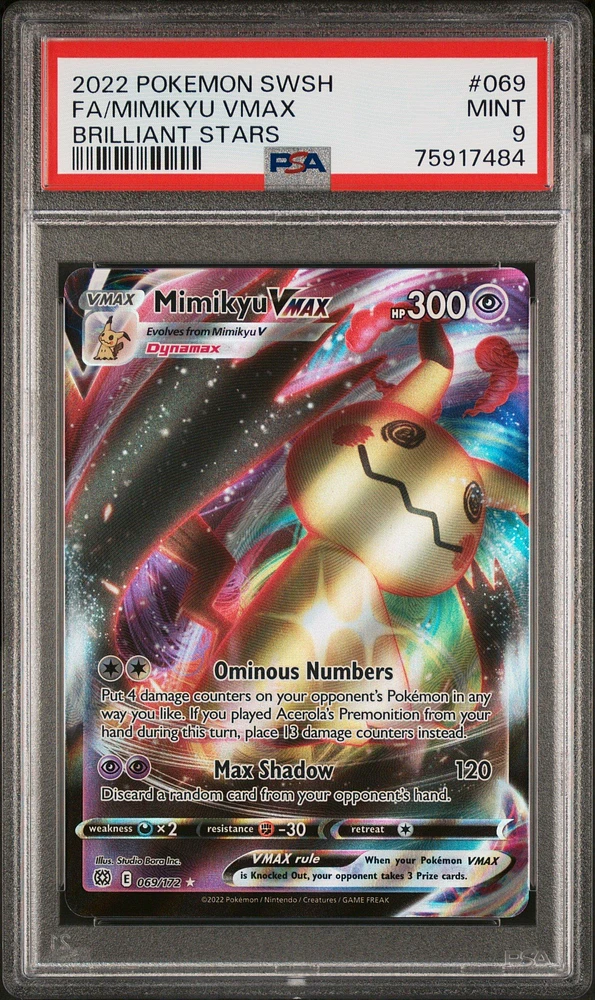 Pokemon kingler vmax 2022 2024 bgs mint 9