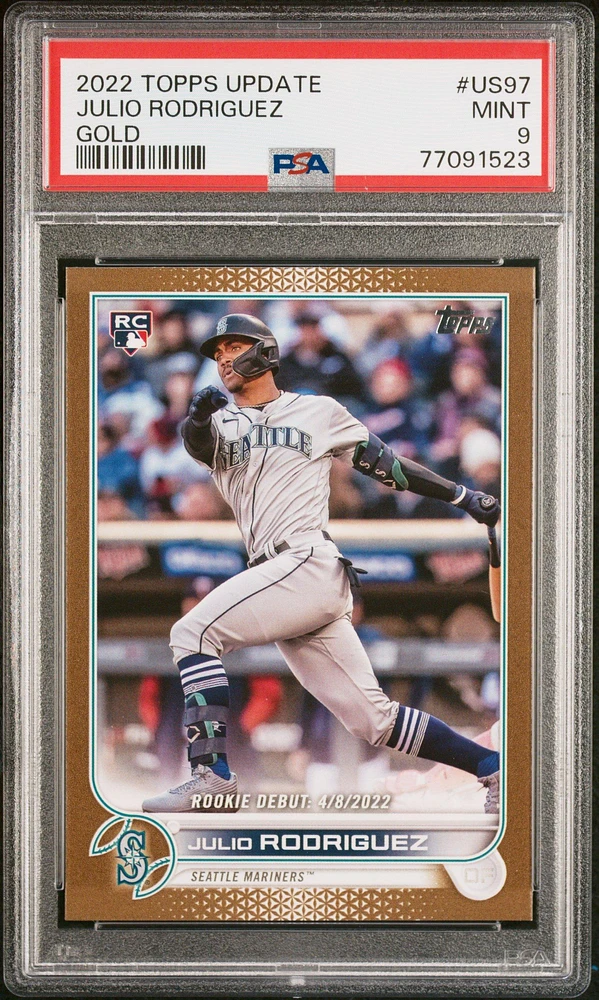 2022 TOPPS UPDATE SILVER PACK JULIO RODRIGUEZ ROOKIE PSA outlet 9!!