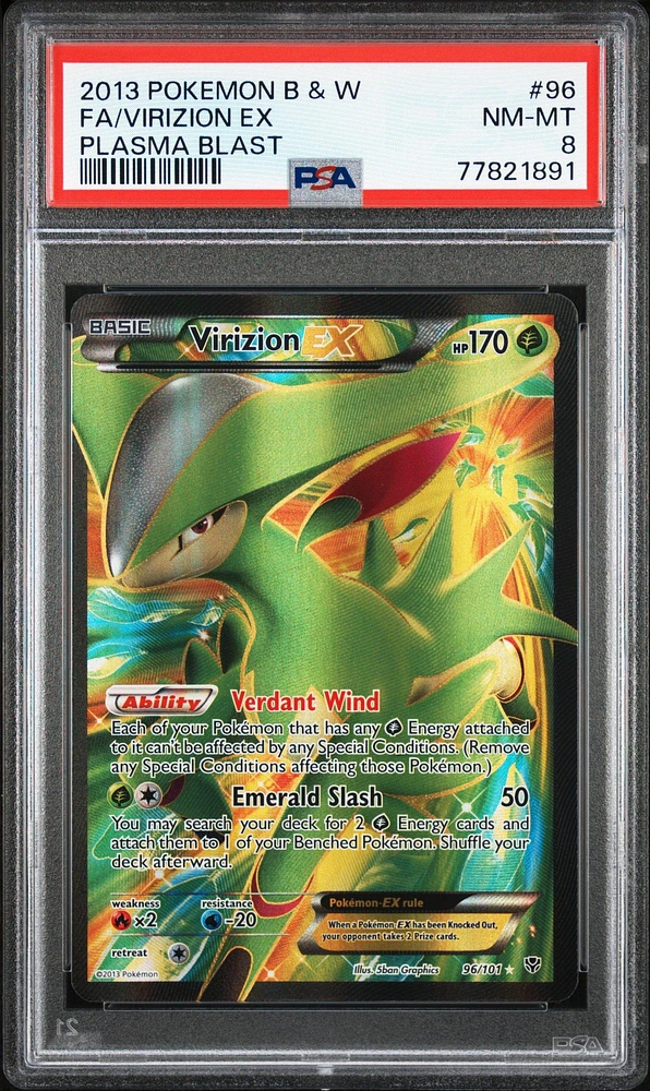 Pokemon Virizion good EX Full Art PSA 8