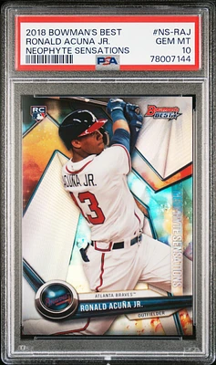 2018 Bowman’s Best 1998 Best Performers Refractor Ronald Acuna sale Jr RC PSA 10