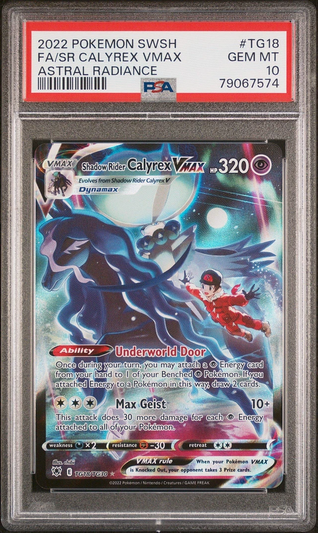 PSA 10 Gem MT, 2022 POKEMON SWSH FA/IR 2024 CALYREX VMAX ASTRAL RADIANCE