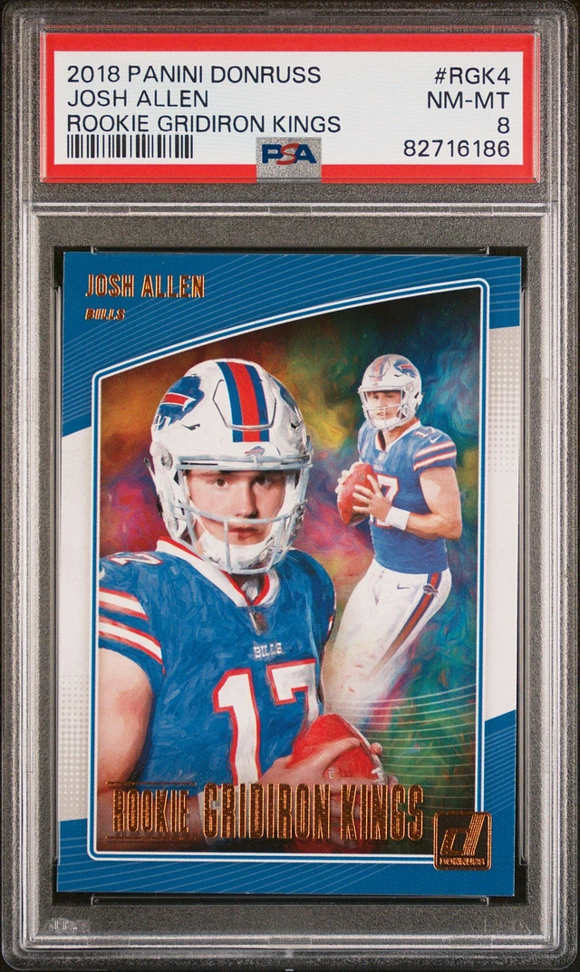 PSA 9 MINT 2018 best Josh Allen rookie gridiron Kings football card bills graded RC