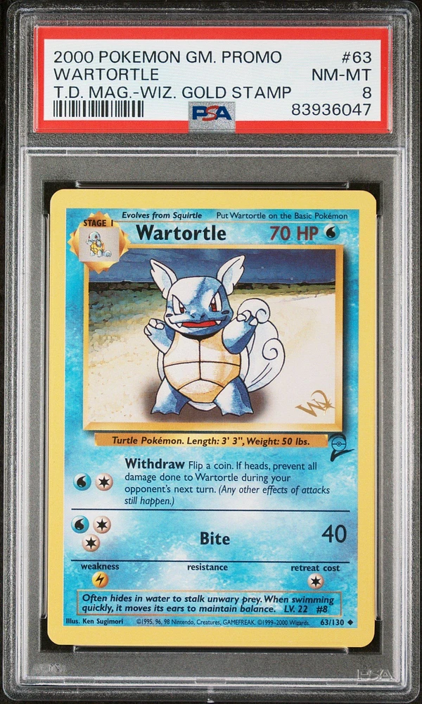 2000 Pokemon GM. Promo Wartortle 2024 Gold Stamp