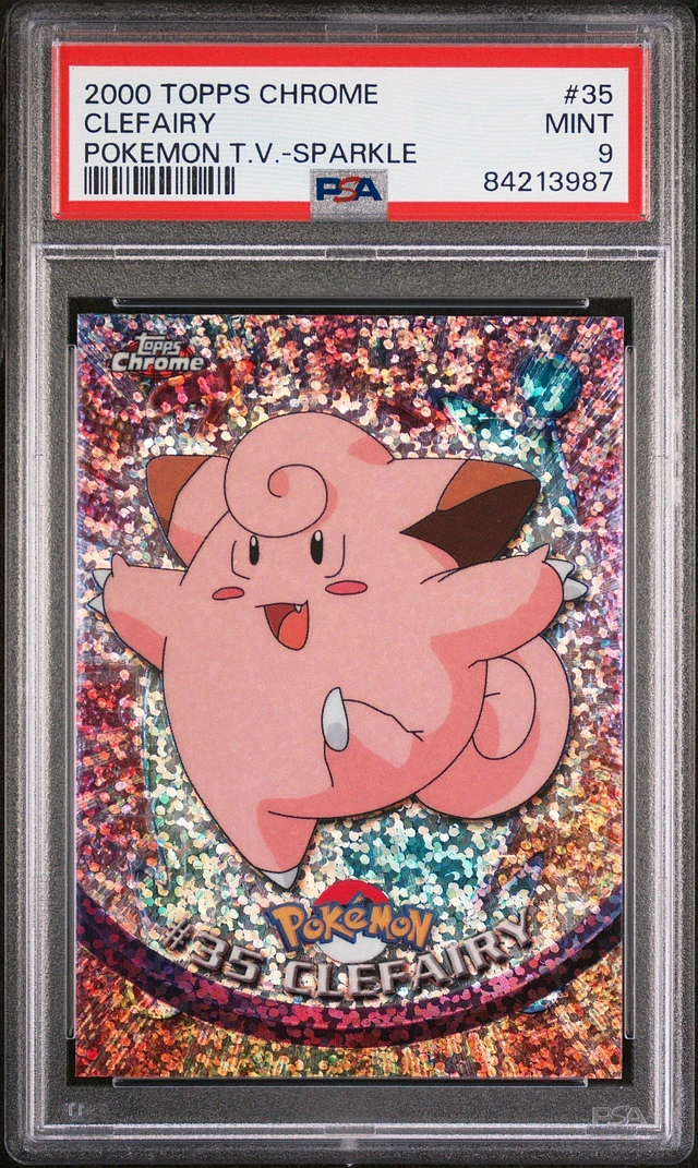 GameStop 2000 Topps Chrome Pokemon T.v. 37 Vulpix Sparkle PSA 9