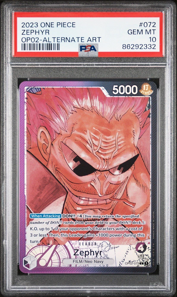 GameStop 2023 One Piece Op02-paramount War 072 Zephyr Alternate