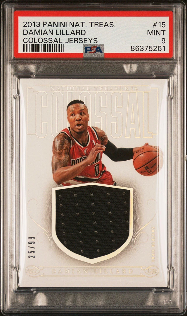 Damian Lillard White Mosaic PSA 9 good /25