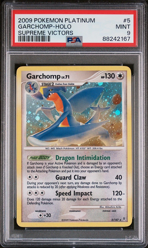 Pokemon Garchomp Holo Supreme Victors PSA 2024 9