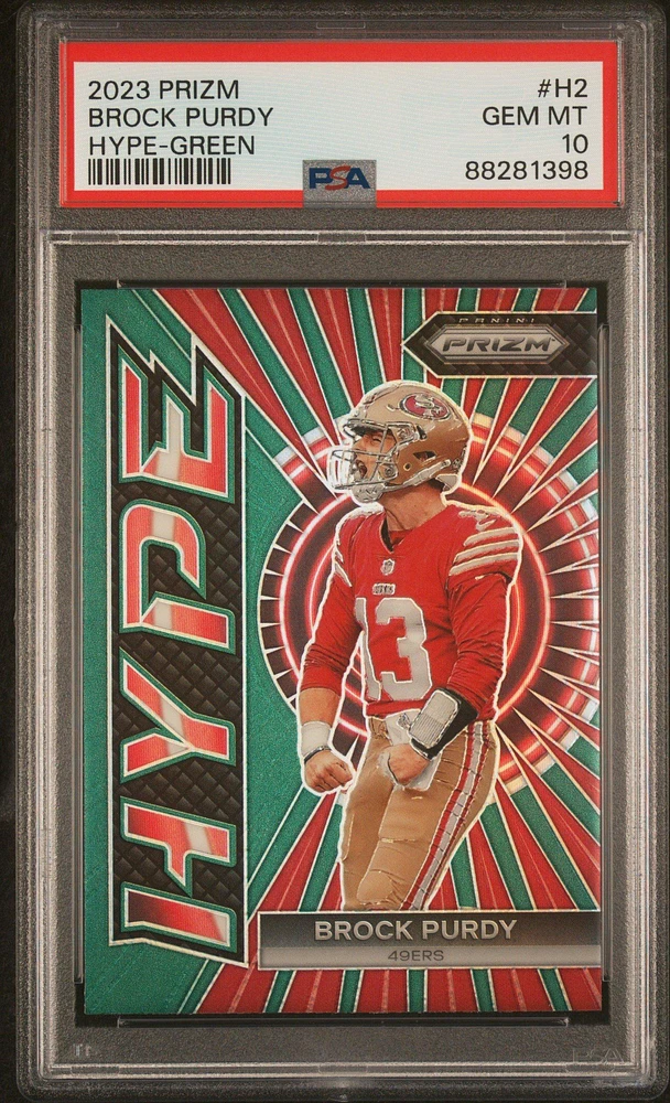 GameStop 2023 Panini Prizm Hype H2 Brock Purdy Green Prizm