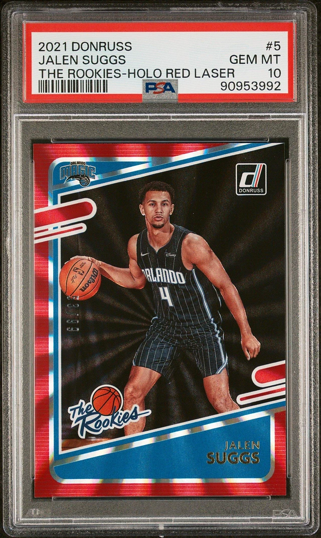 2021 Scottie Barnes Donruss Holo Orange top Laser PSA 10