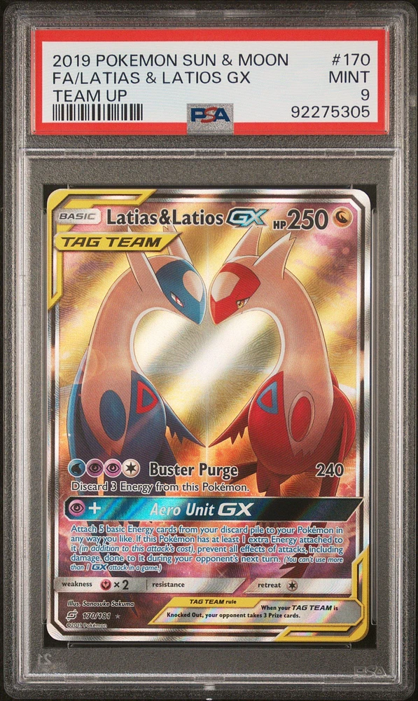 GameStop 2019 Pokemon Sun & Moon Team Up 170 Full Art/latias