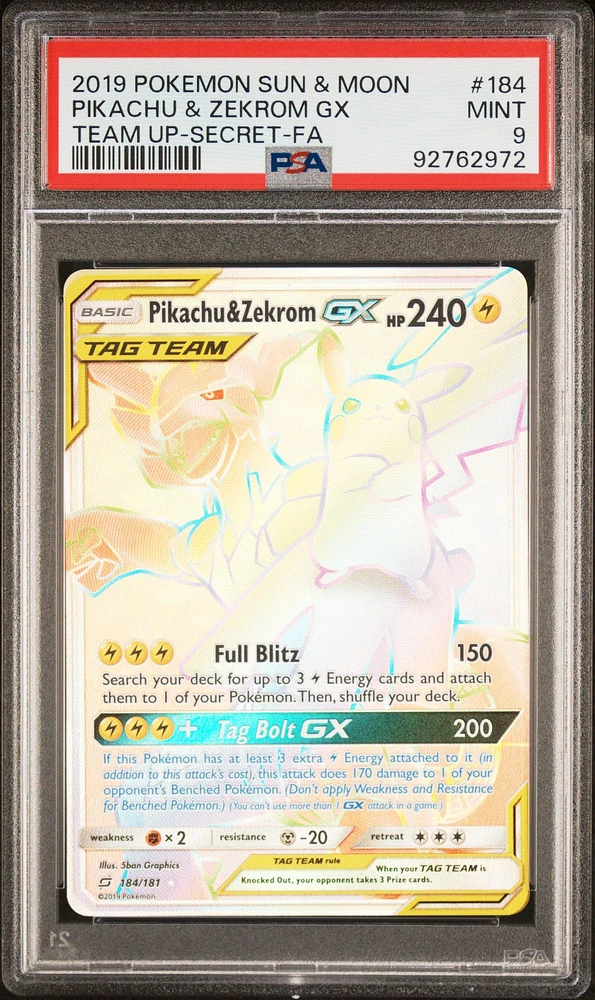 Pokemon Pikachu & Zekrom GX outlet Secret