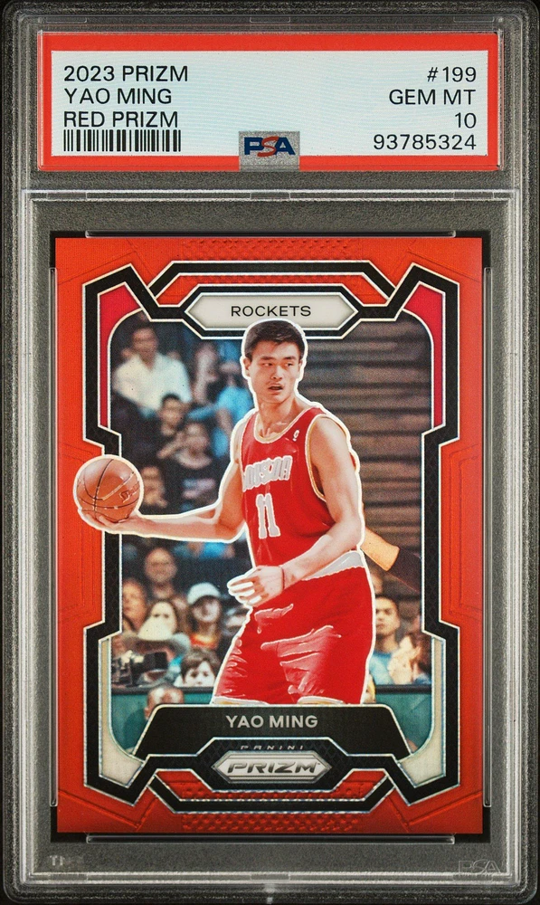 GameStop 2023 Panini Prizm 199 Yao Ming Red Prizm PSA 10 at