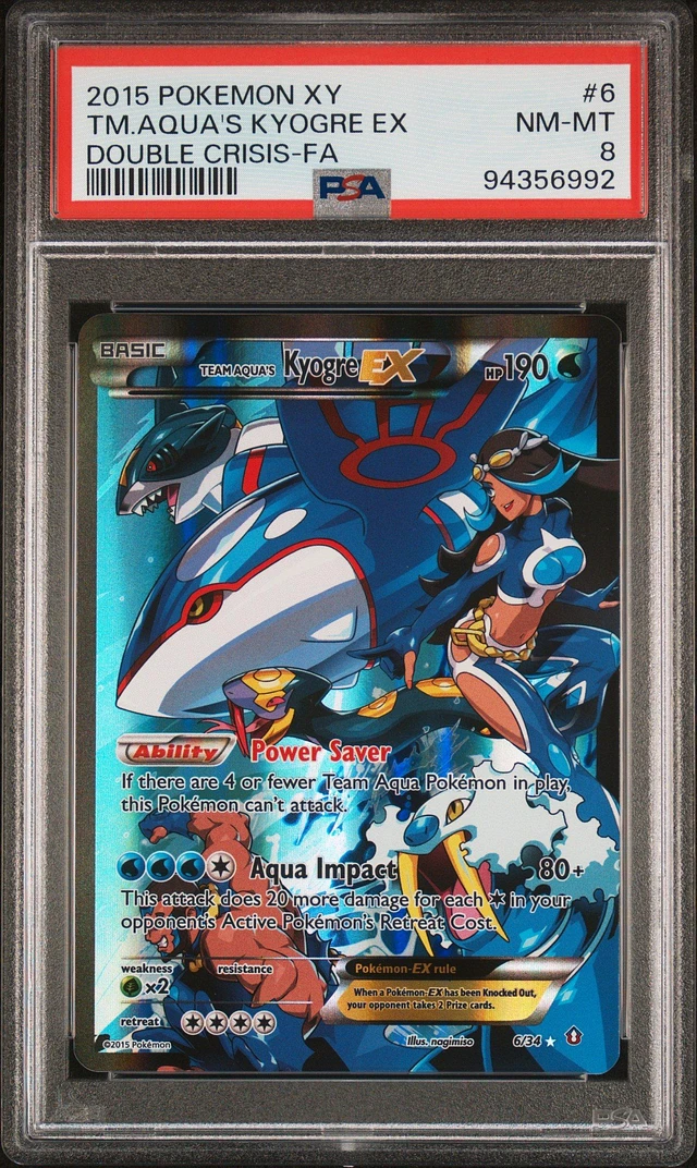 GameStop 2015 Pokemon Xy Double Crisis 6 Full Art/team Aqua's