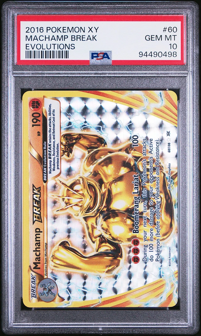 GameStop 2016 Pokemon Xy Evolutions 60 Machamp Break PSA 10