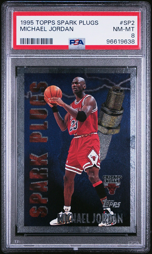 GameStop 1995 Topps Spark Plugs Sp2 Michael Jordan PSA 8