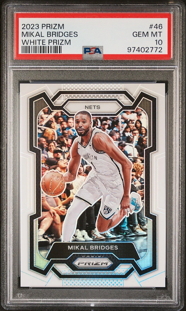 Mikal Bridges sold Silver Prizm PSA 10