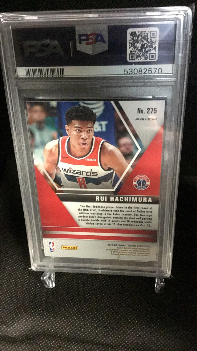 2019 PANINI MOSAIC #231 RUI HACHIMURA PSA 10 GEM MINT MOSAIC