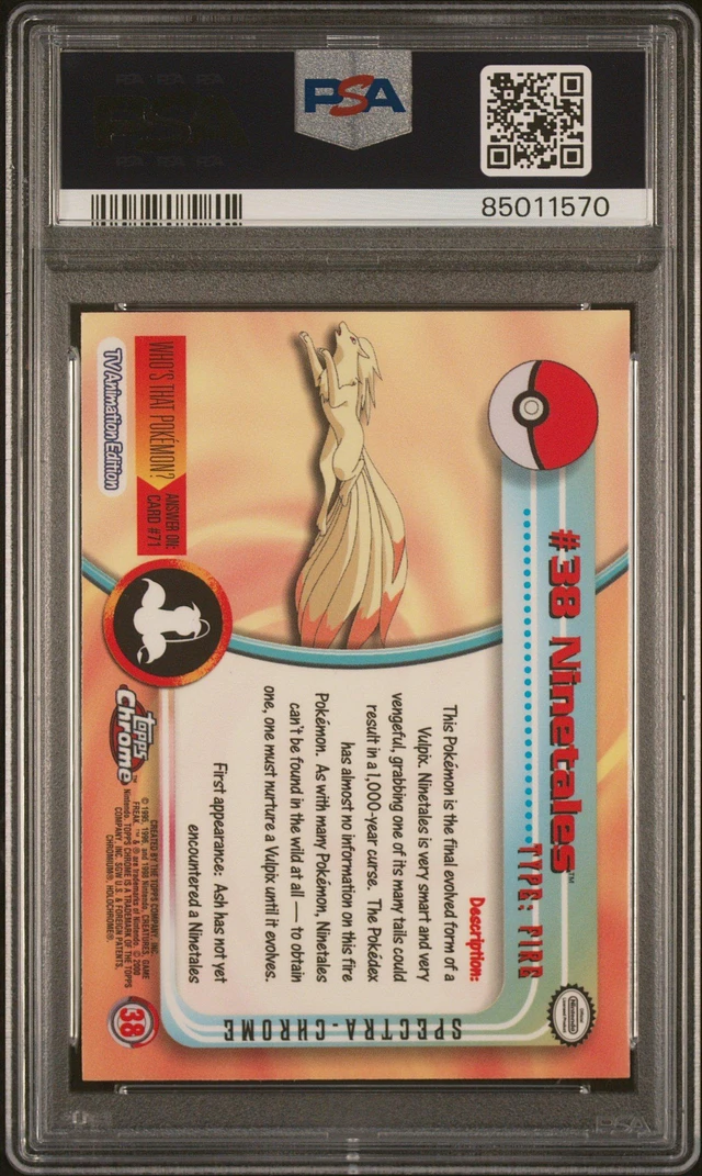 Hot Vulpix Topps Chrome PSA 9 Pokemon