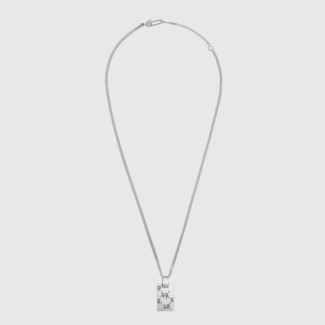 Guccighost necklace discount in silver