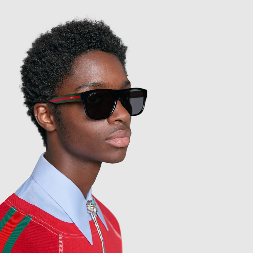 Gucci square discount frame acetate