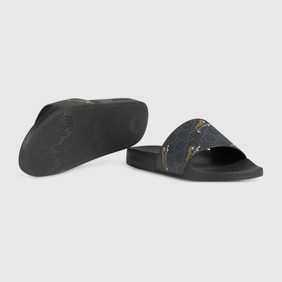 Gucci Men's GG Supreme tigers slide sandal | Yorkdale Mall