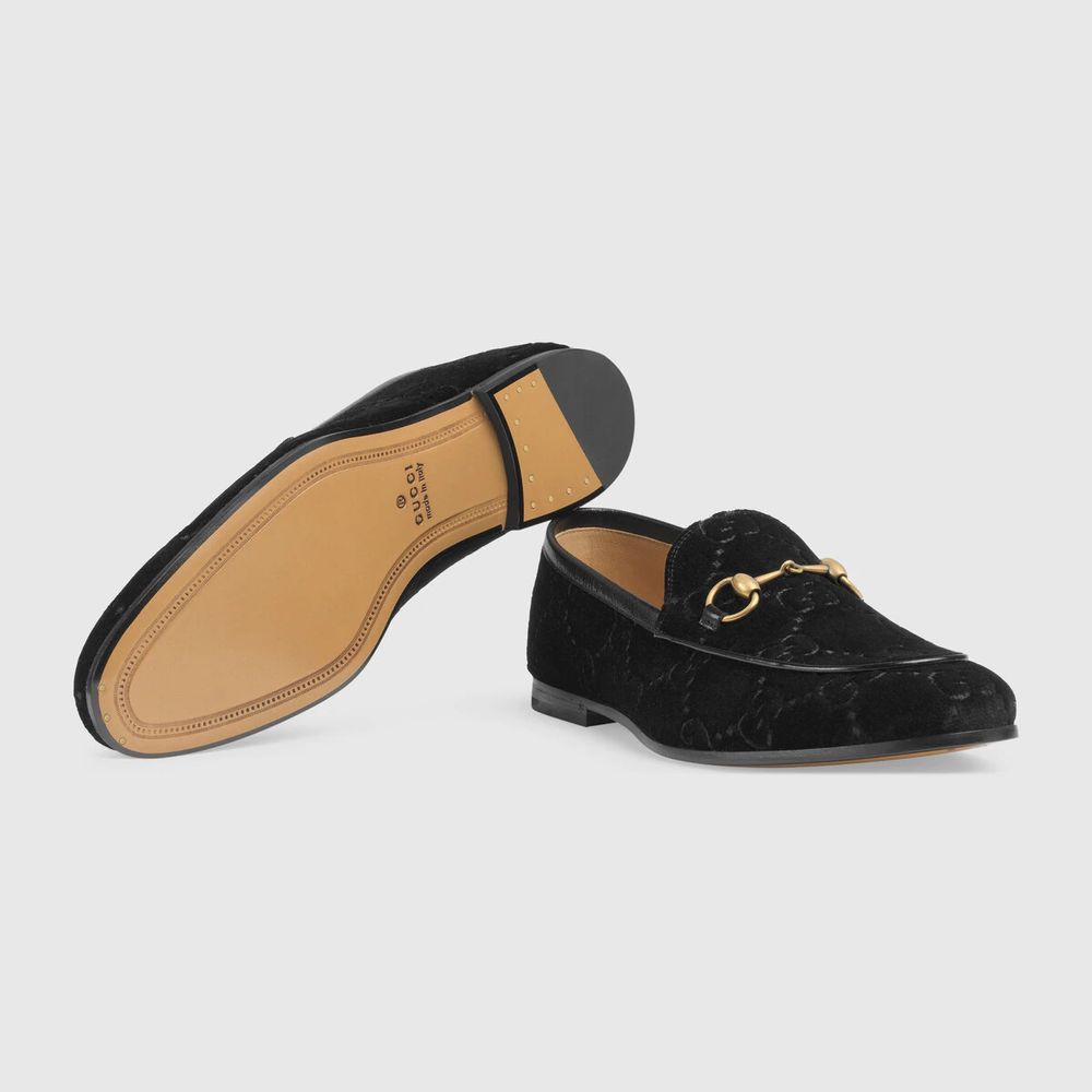 Gucci loafers velvet discount