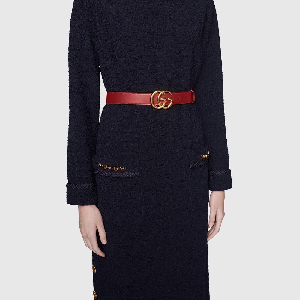 Shiny gucci belt top